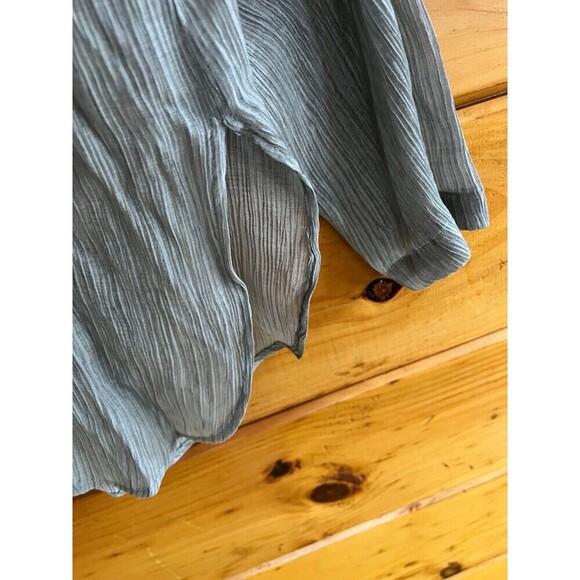 ZARA WRINKLE EFFECT METALIC LONGLINE TOP XS - Picture 5 of 9